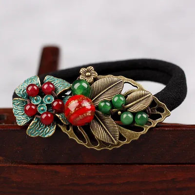 9 дизайн старый китайский ветер cloisonne lapis Цветы hairband, халцедон этнические аксессуары для волос, классические Винтажные Украшения для волос - Окраска металла: Светло-желтый цвет