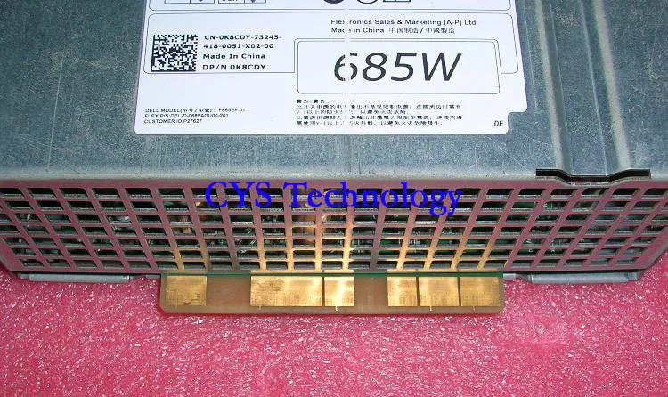 Бесплатная доставка оригинальный источник питания CHUANGYISU T5810 K8CDY 685 Вт F685EF 01 DEL D