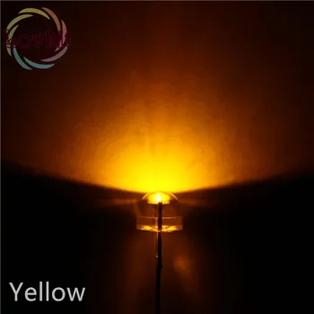 

1000pcs/lot 9 Colors Optional 4.8mm Transparent straw hat LED Diodes Electronic Component Wholesale Retail