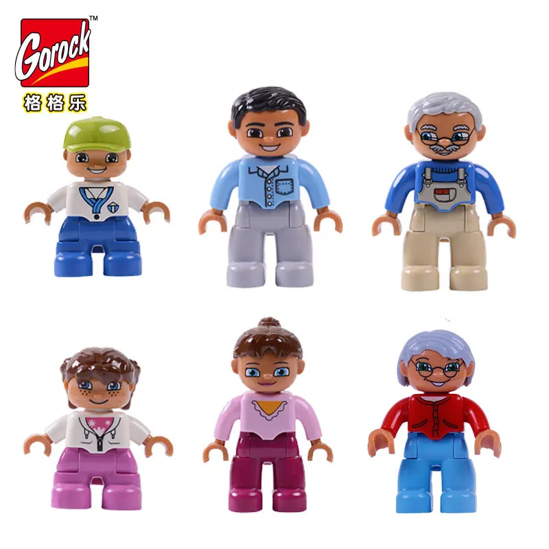 Duplos-airplane-airport-aircraft-Model-figure-big-Building-Block-Kit-Buildable-kids-educational-toys-for-legoe