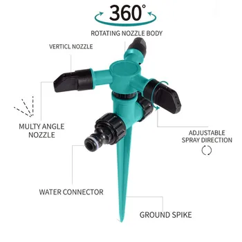 

Lawn Sprinkler Automatic 360 degree Rotating Garden Water Sprinklers Lawn Irrigation d90516