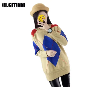 

Autumn Loose Women's Sweater Long Fashion Winter Knit Sweater for Female New Trend Teenager Girls Pullover Sweater SW867