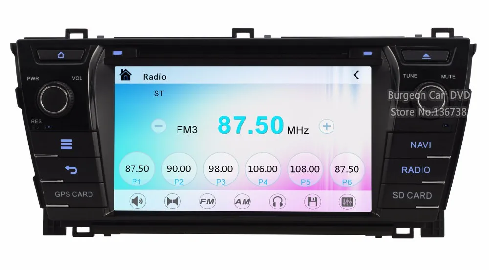 Cheap HD Touch Screen Car DVD Player for Toyota Corolla 2013 2014 2015  Bluetooth iPhone5 1080P USB Radio Stereo GPS Navigation System 32