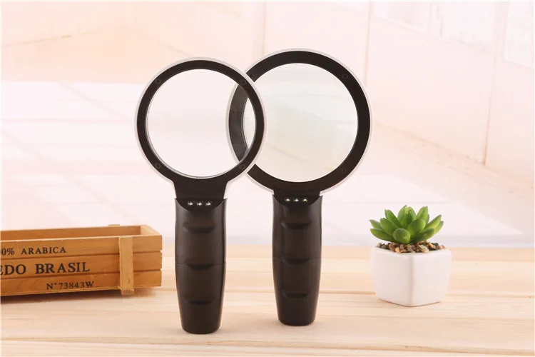 10X 110mm Diameter Handheld Magnifying Glass with LED Light Portable Magnifying Glass White Magnifier-21