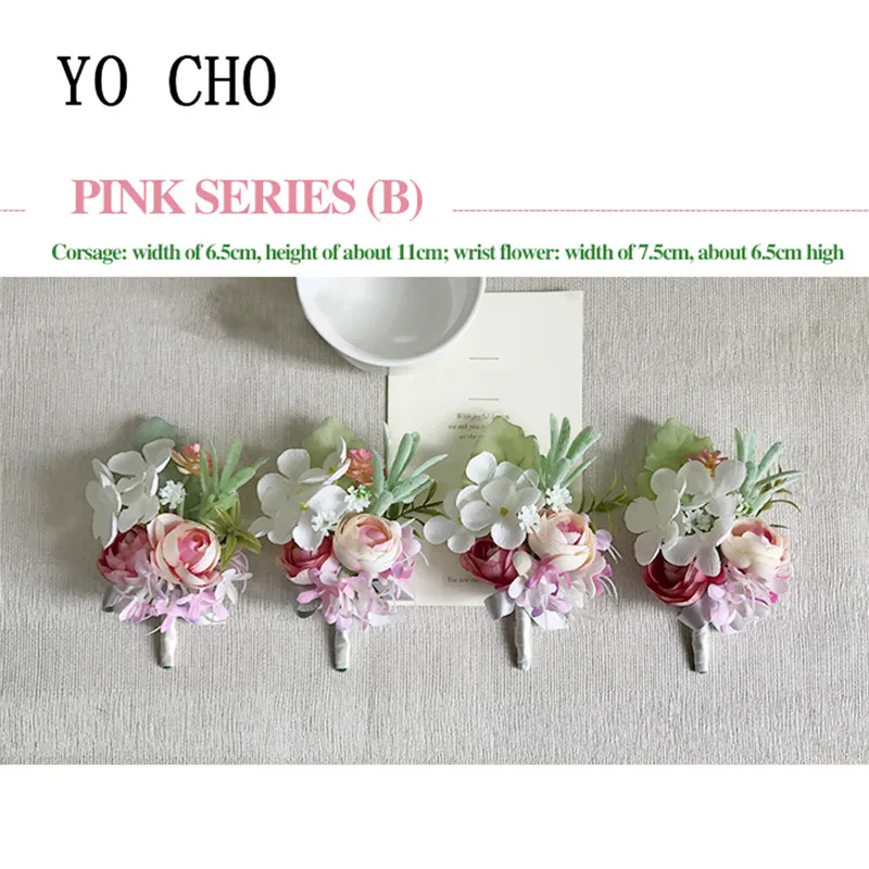 Yo Cho Fai Da Te Squisita Decorazione Di Cerimonia Nuziale Da Sposa Corpetto Sposo Boutonniere Rose Corsage Polso Braccialetto Verde Costume Decortion