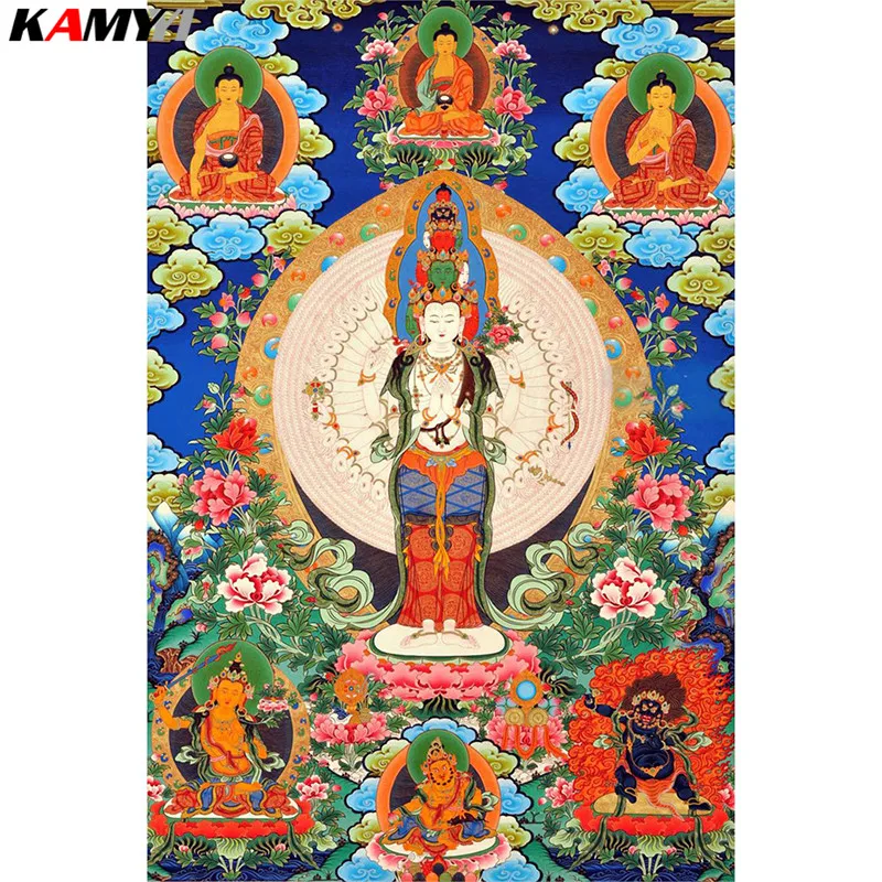 Картина будды DIY алмазные картины Вышивка крестиком Смола Рукоделие украшение
