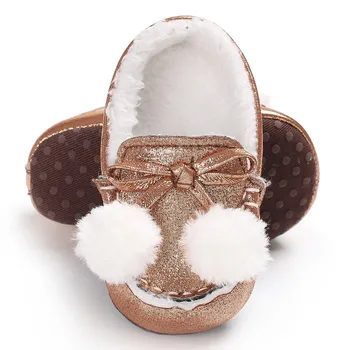 

Newborn Infant First Walkers Toddler Shoes Boys Girls Loafer Sweet Baby Keeping Warm Soft Sole Crib Babe Winter Autumn Shoes