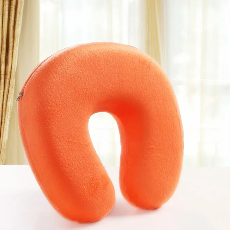 U-образная d подушка для шеи пена памяти u-образная Автомобильная подушка для шеи поддержка головы офисная Подушка комфортная подушка для путешествий - Цвет: Orange