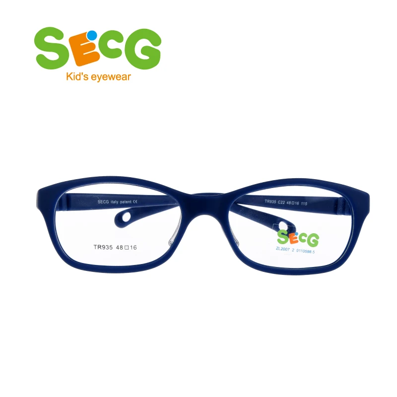 SECG круглая оправа для больших детей, гибкие мягкие оптические очки, оправа, удобные носовые упоры, резиновый ремешок, очки для очков, оправы - Цвет оправы: C22