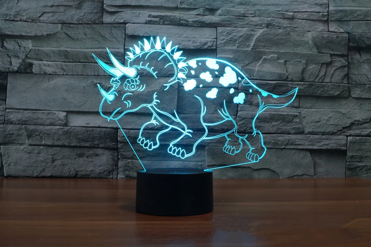 Динозавр 3D настольная лампа Luminaria светодиодный ночник USB сенсорный выключатель детская комната декоративное освещение отличный подарок