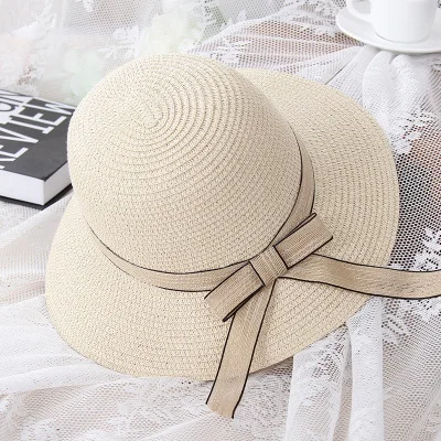 Соломенная фетровая шляпа с ленточным круглым голенищем, соломенная шляпа, Панама, женские шляпки, летние шляпы для женщин, соломенная шляпа, Snapback Gorras - Цвет: 1