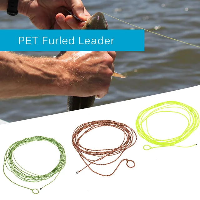 Fishing Lines 6FT Fly Fishing Leader with Tippet Ring PET Furled Leader