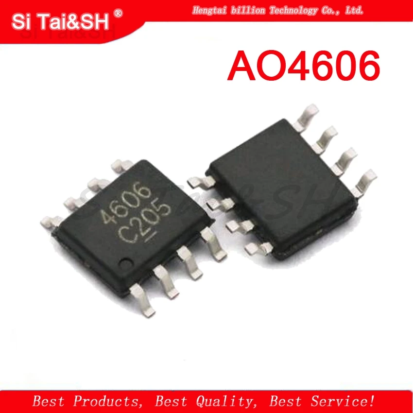 Интегральная схема AO4606 MT4606 SI4606 STC4606 N + PMOS SOP8 molewei 10 шт. | Электронные компоненты и