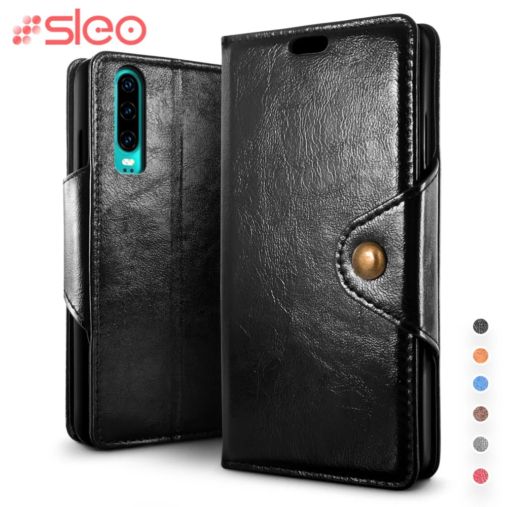 Sleo для huawei P30 Pro Чехол класса люкс из искусственной кожи с откидной крышкой чехол