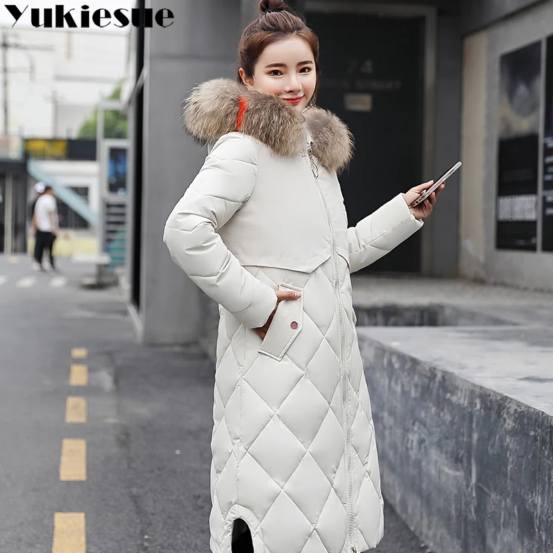 2018 New Winter Jacket Women Faux Fur Hooded Parka Coats Female Long Sleeve Thick Warm Snow Wear Jacket Coat Mujer Quilted Tops