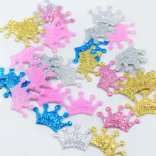 100 шт., розовое и Золотое конфетти, индивидуальный цвет, украшение для маленькой девочки, корона, блестящая принцесса, 1 день рождения, вечерние украшения