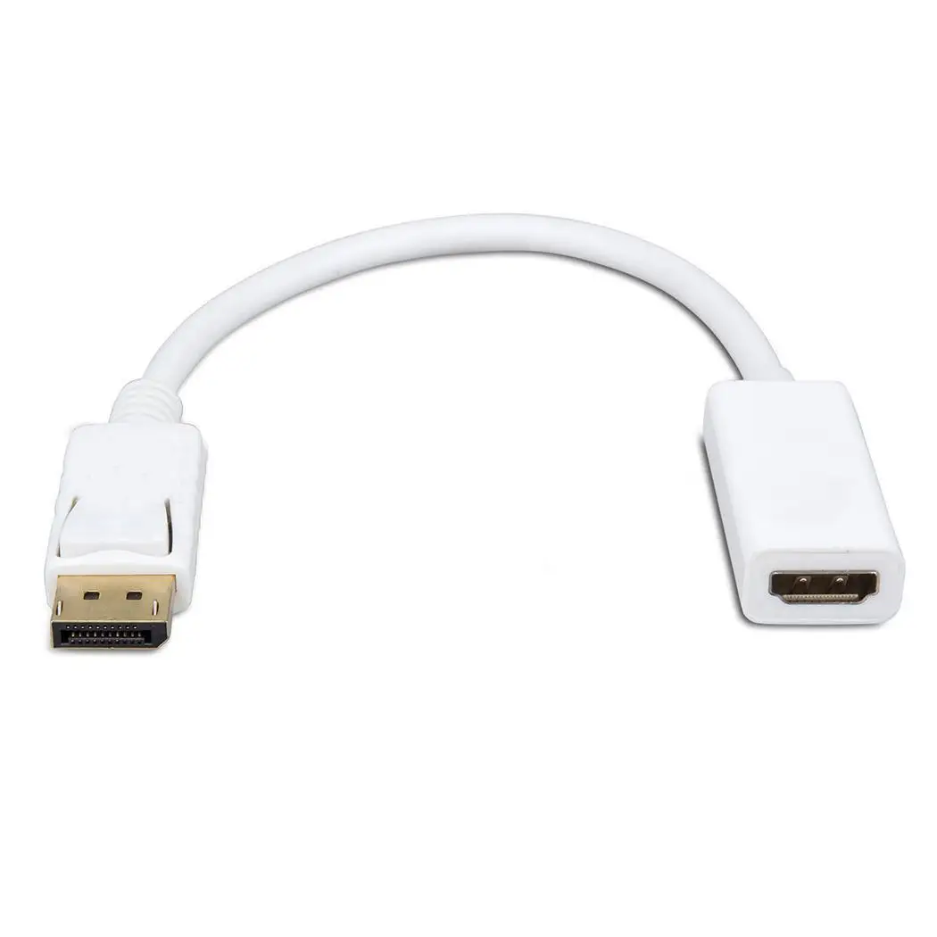 white DP display port Male-HD мультимедийный интерфейс женский hd-конвертер адаптер Тип Женский HD мультимедийный интерфейс 19pin - Цвет: white