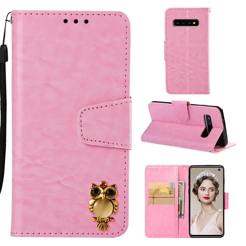 Ретро Кожаный TPU чехол для samsung Galaxy S10 плюс Note 9 Функция хранения Крышка 7 6 2018 J 4 plus |