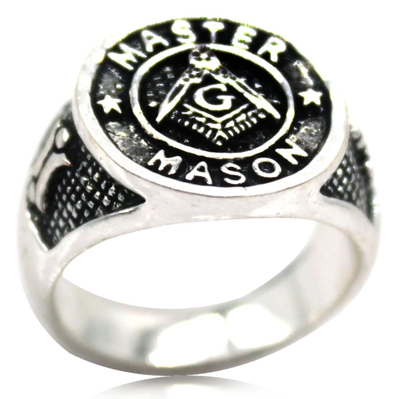 

Size 7 8 9 10 11 12 13 14 15 Silver Antique Retro Master Mason Masonic Ring Knight Templar Biker School Signet Freemason