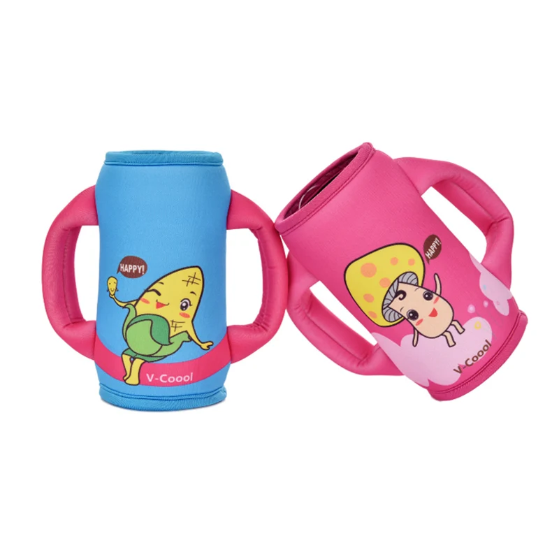 

Cute Feeding Bottle Cover Wide Mouth Milk Bottle Insulation Bag with Handle Thermos Holder Bag