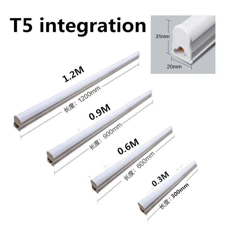 12 шт./лот интегрированным светодиодные трубки T5 1200 мм/1.2 м Светодиодные лампы 18 Вт высокая яркость лампада светодиодные трубки свет AC85-265V белый светодиодные трубки 25 шт./лот
