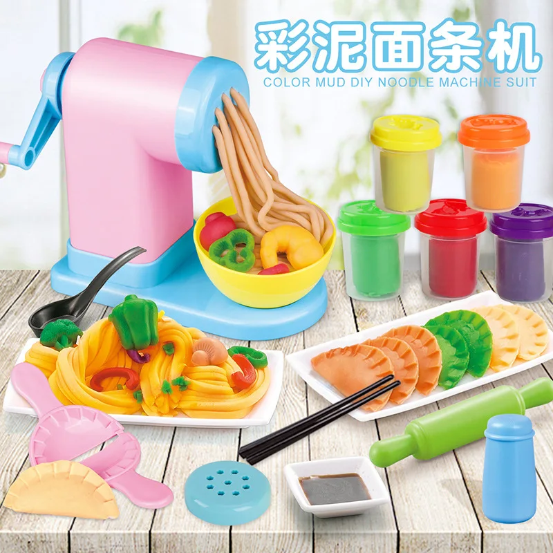 Noodle Machine Toy Playdough Set DIY Colourful Clay Pasta Machine