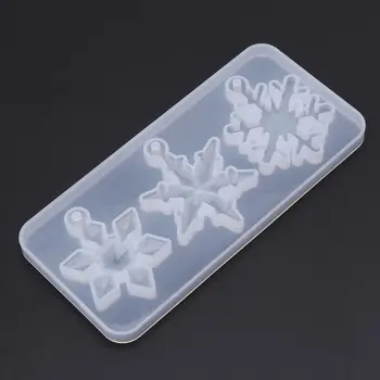 

Silicone Mold Mirror DIY Snowflake Handmade Crafts Epoxy Resin Gifts Molds Silica Jewelry Making Pendant Crystal Necklace
