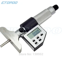 0-25 мм 0,001 мм IP54 ABS Электронный цифровой глубинный микрометр с 5 клавишами