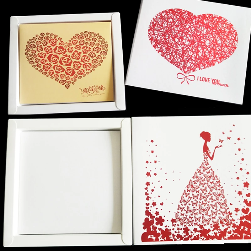 

30pcs Hot red Bride white paper cd bag, wedding party DVD CD packaging paper box, CD box case & DVD packaging drawer envelope