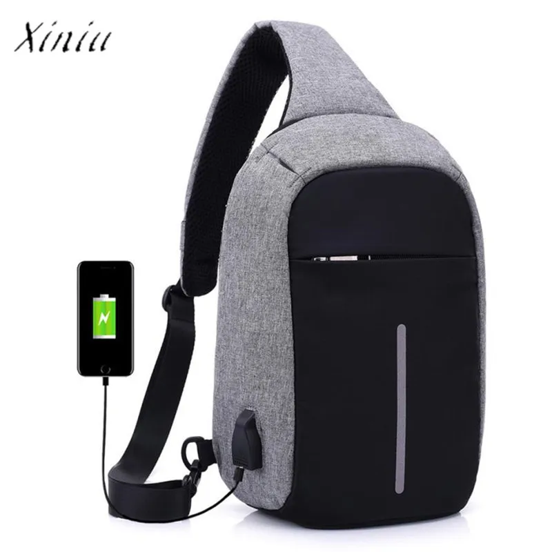 Multifunction USB Charging Men Laptop Backpack For Teenager Crossbody Bags Mochila Anti theft ...