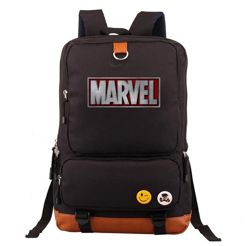 Многоцветная школьная сумка с надписью Marvel Мститель для мальчиков и девочек, женский рюкзак, школьные сумки для подростков, Холщовый мужской рюкзак для студентов - Цвет: 13