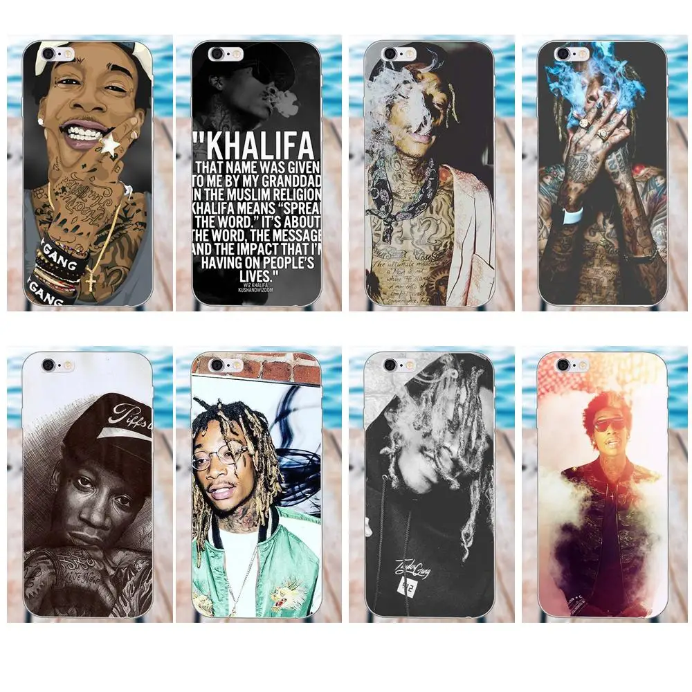 MicroData Wiz Khalifa T g o d For Apple iPhone 4 4S 5 5C SE 6 6S 7 8 Plus X Galaxy Grand Core II Prime Alpha TPU Design Phone in Half wrapped Case from