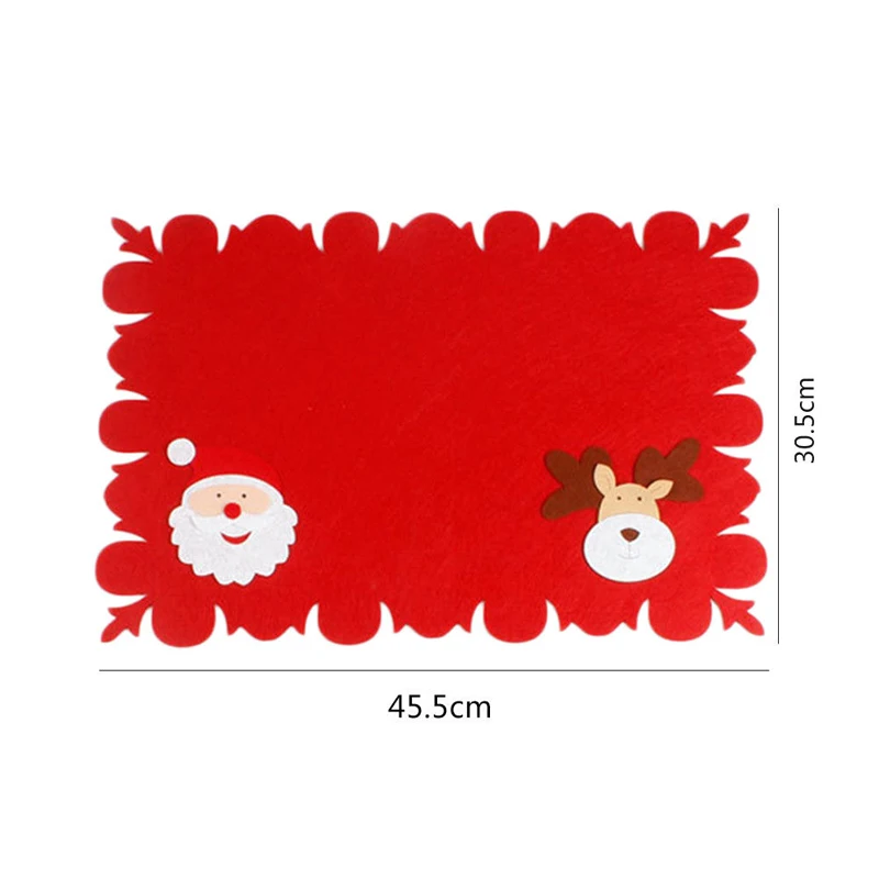 Christmas New Year Exquisite Table Placemat Pad Non-woven Fabric Table Mat