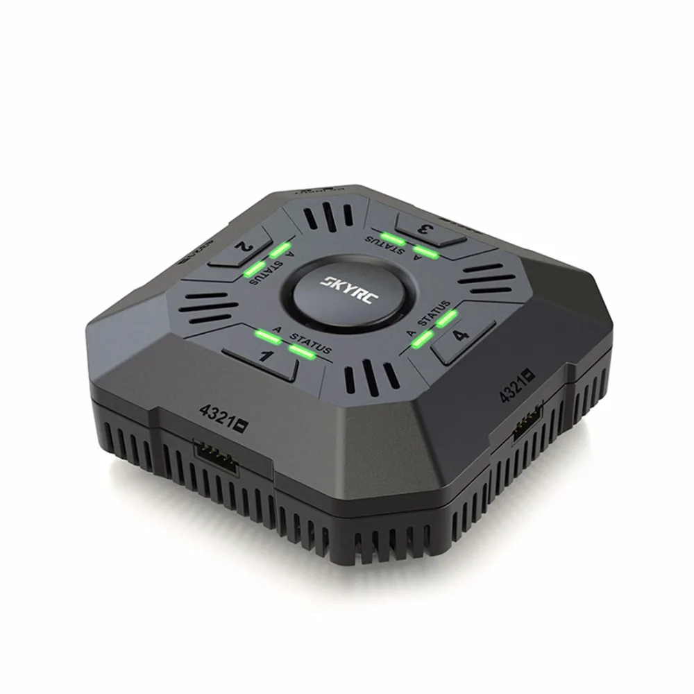 E4Q SKYRC Charger 4 Ports Balance Charger for 2 - 4S LiPo Battery Charger 11-26.1V DC Input XT60 Connector 2A 3A 5A Adjustable E4Q SKYRC Charger 4 Ports Balance Charger for 2 - 4S LiPo Battery Charger 11-26.1V DC Input XT60 Connector 2A 3A 5A Adjustable
