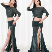 Новинка, женский костюм для взрослых, 2 предмета, летний сексуальный костюм с длинным рукавом для танцев, элегантный наряд для выступлений, шоу, свободный дизайн