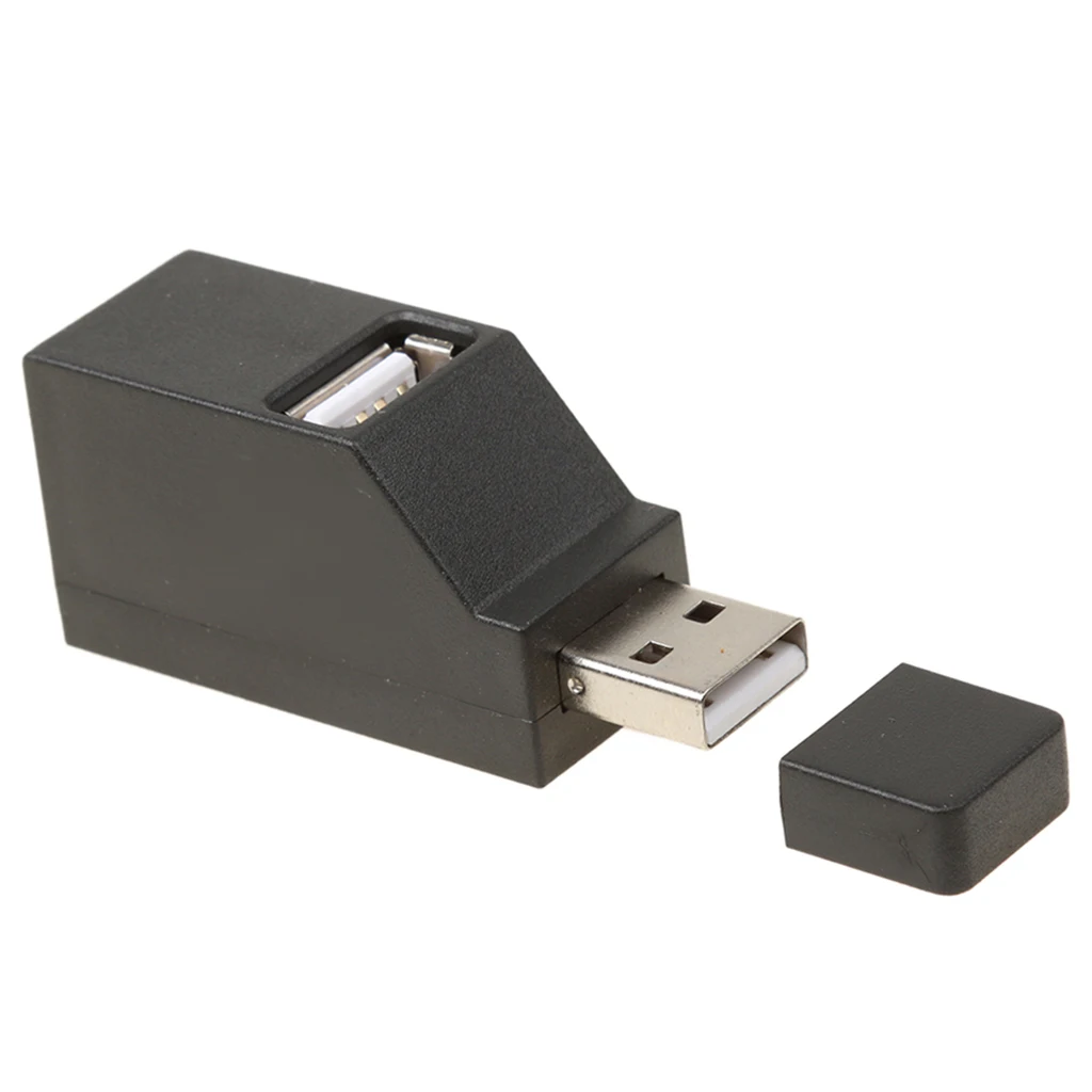 USB 2.0 High Speed Mini 3 Port Hub for PC Laptop Desktop Computer