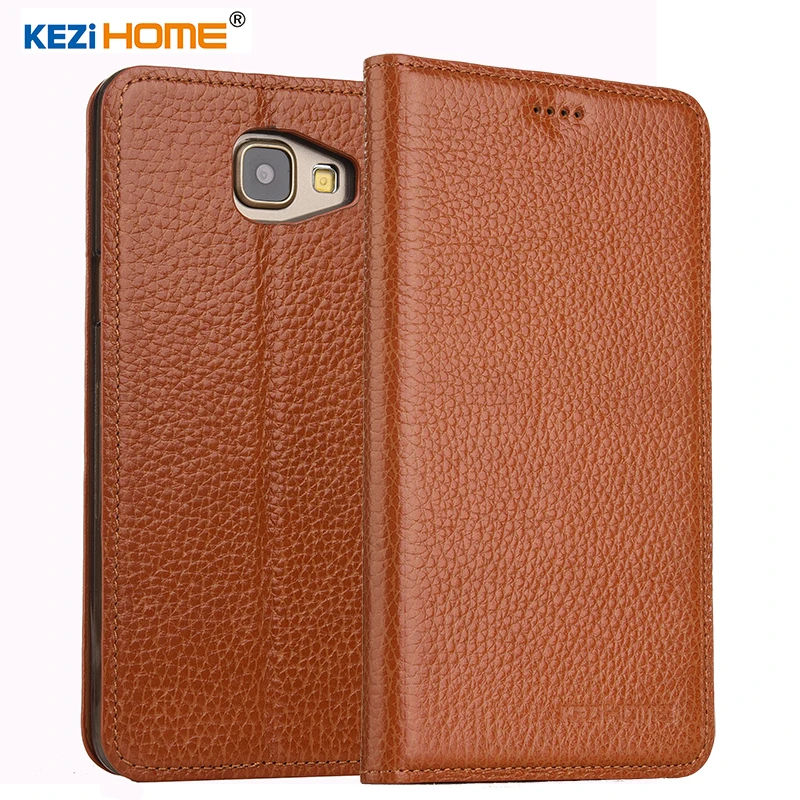 

KEZiHOME for Samsung A5 2016 case Flip genuine leather soft silicon back for Samsung Galaxy A5 2016 cover