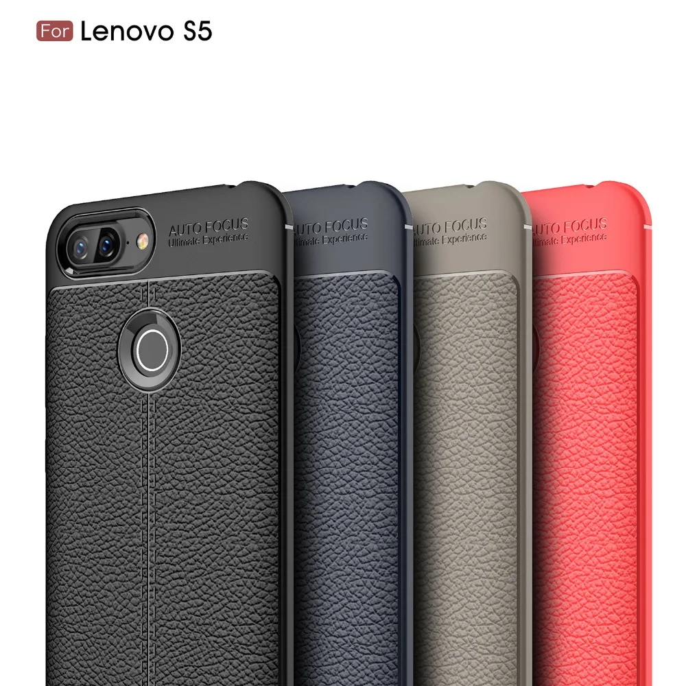 

For 2018 lenovo S5 Case 5.7 inch Luxury Shockproof Soft TPU Leather Design Cases For lenovo S5 2018 Coque Fundas Snapdragon625