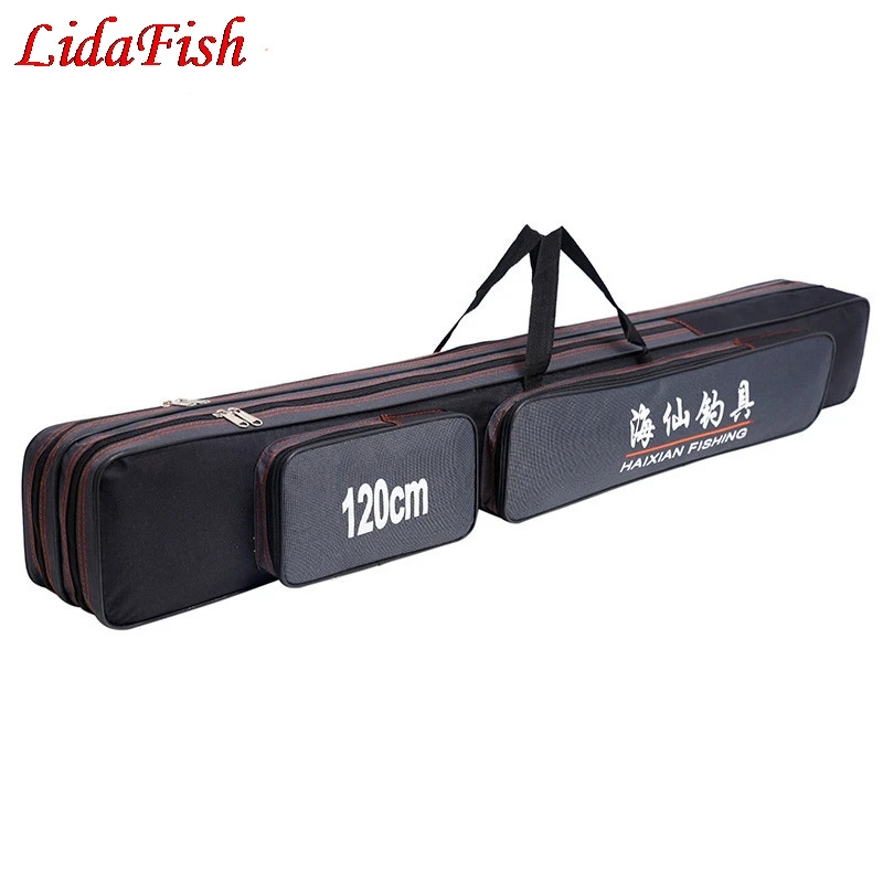 

70cm/80cm/90cm120cm 2 -3 Layers Fishing Bags Portable Fishing Rod Fishing Pole Storage Bag Case Carrier Fishing Gear Tackle