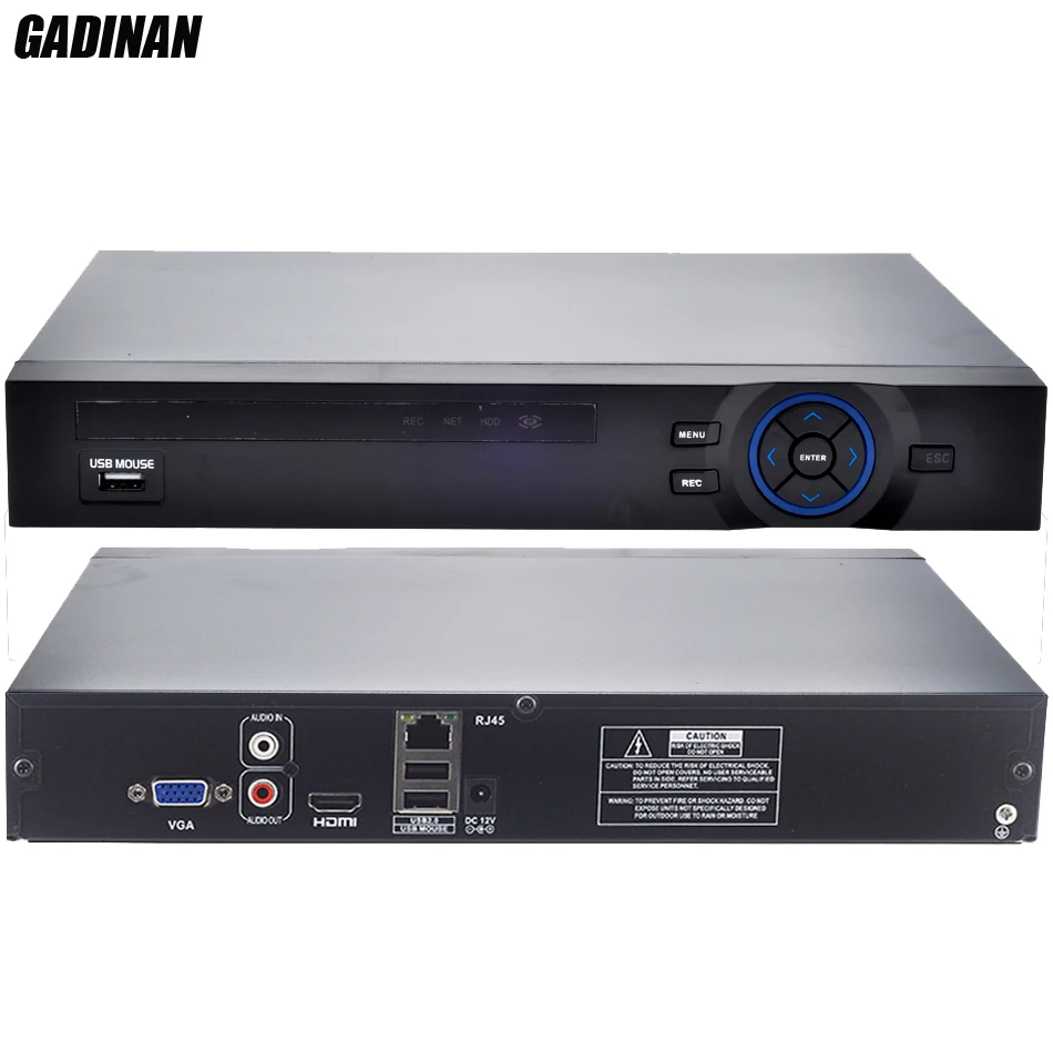 Gadinan H.265 CCTV NVR 32CH 5MP/8CH 4 к NVR ONVIF P2P облако Поддержка 2HDD MAX 8 ТБ 32Ch безопасность NVR сеть видео Поддержка Wi-Fi 3g