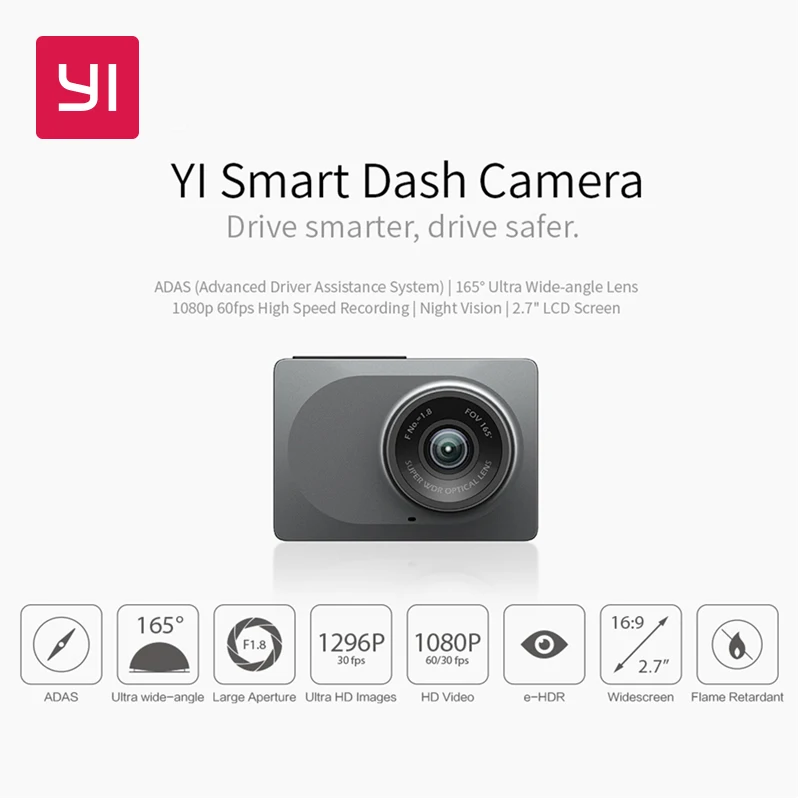YI Smart Dash font b Camera b font International Version WiFi Night Vision HD 1080P 2