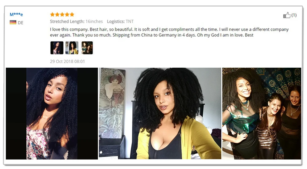 Cabelo encaracolado kinky mongol afro tecer com