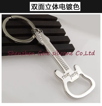 

2016 New 1000pcs/lot Arrival Guitar Beer Bottle Opener Keychain Creative Kitchen Accessories Key Ring Openers