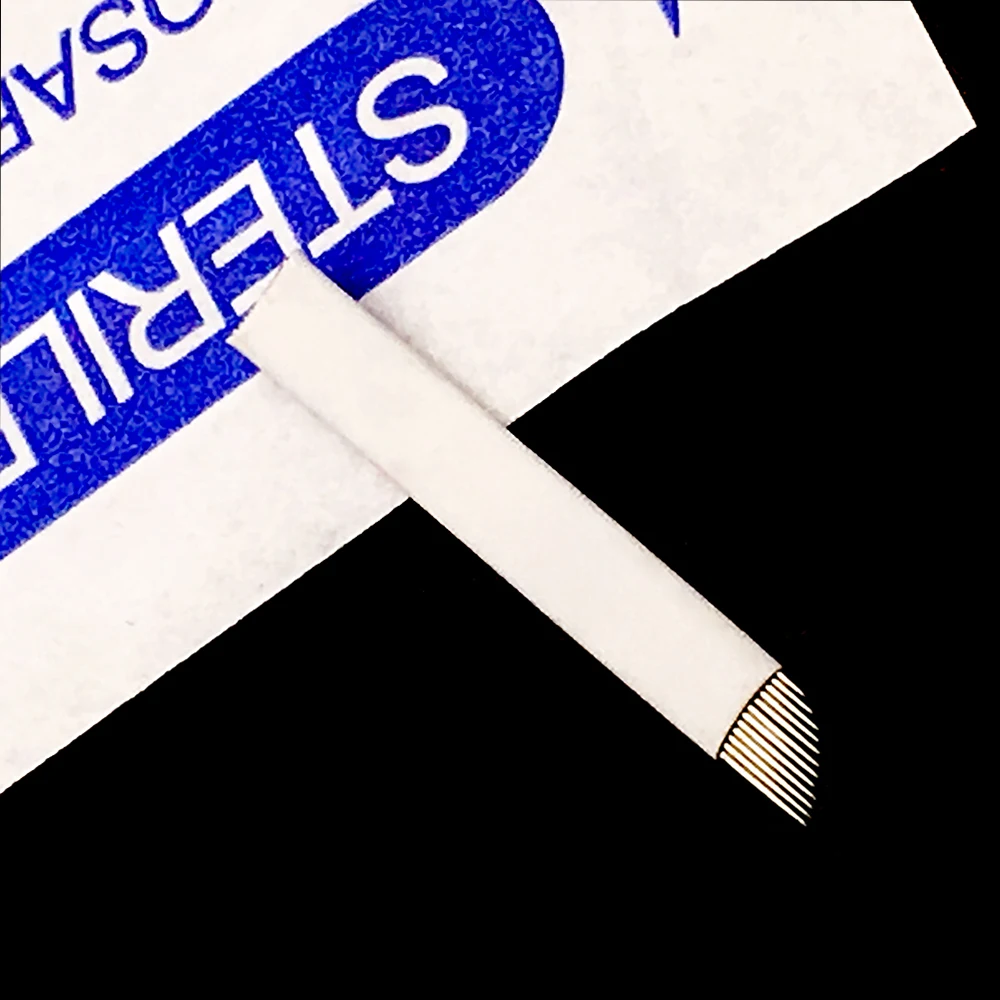 

Tattoo Needle 12 Flex Microblading Needles Pins for Eyebrow Lamina Agulhas Tebori for Manual Pen Blade Para Pernement Makeup