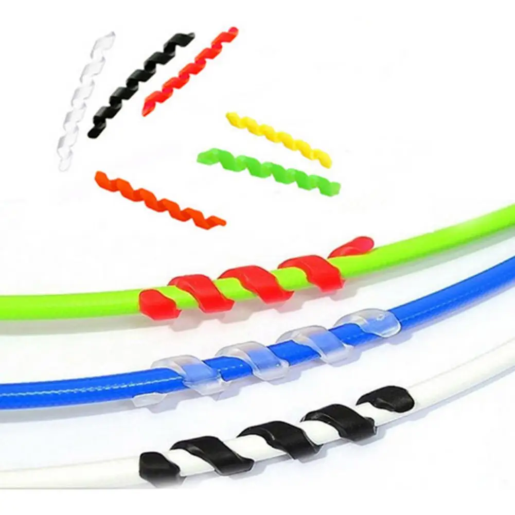 

Hot 5 PCS/ Set Bicycle Brake Cable Shift Cable Housing Protector Bike Frame Guard Cycling Line Pipe Wrap Spiral Screw Sleeve