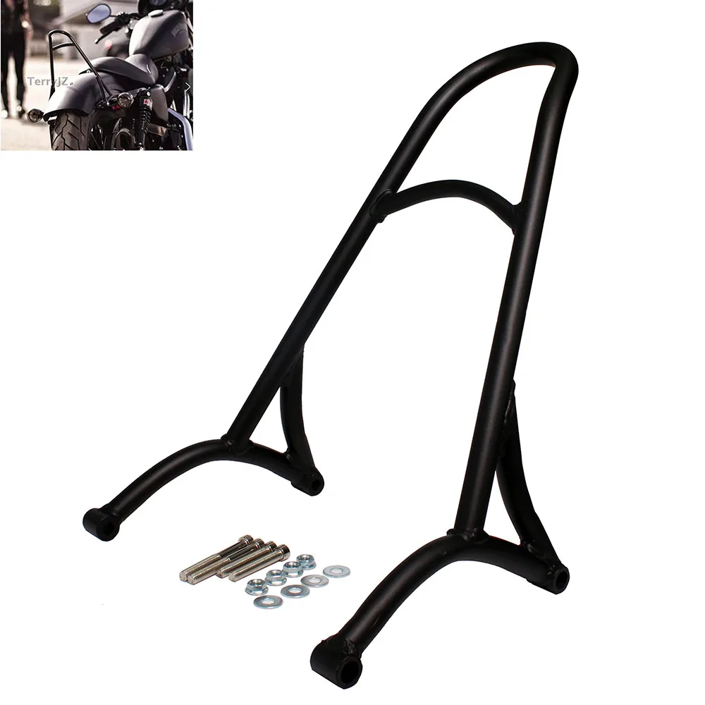 

Black Passenger Backrest Sissy Bar Fits Harley-Davidson XL883 XL1200 48 2004-2015
