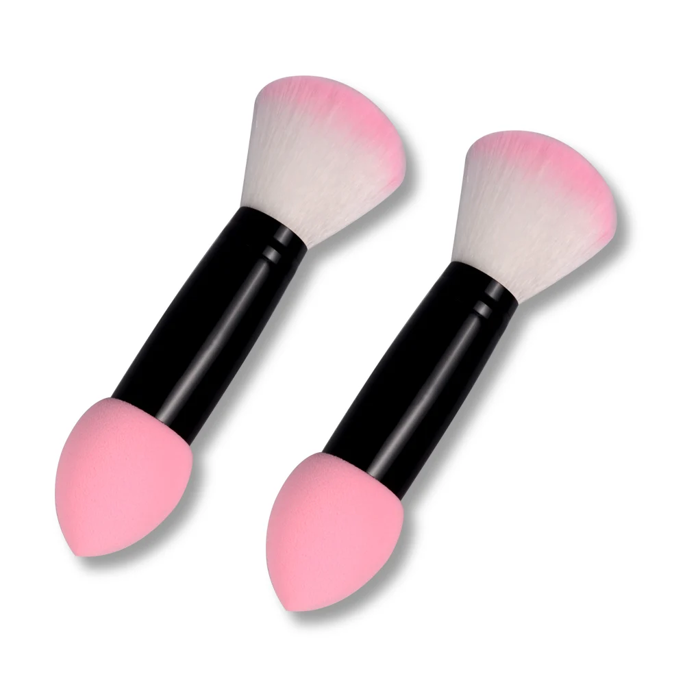 1pc Professional Make up Brush Two Head Nylon Blush Brushes Foundation Concealer Sponge For Liquid Cream Powder Makeup Tools | Красота и