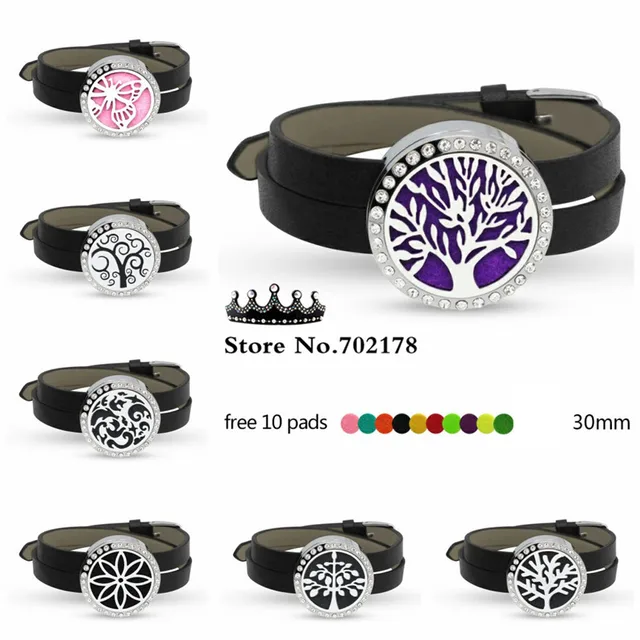 New Tree of life Aroma Essential Oil diffuser perfume Charm Bracelet