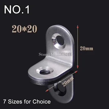 

HOT 50pcs/lot stainless steel corners brackets 20*20*16mm metal connecting Parts Accessories Furniture hardware E88
