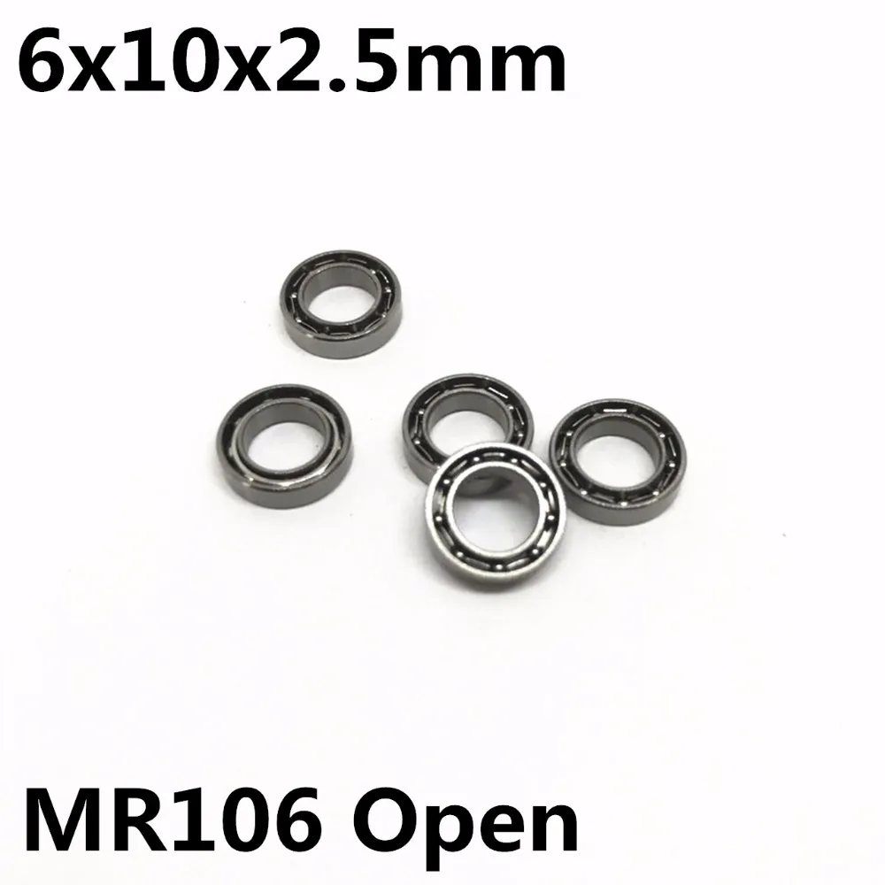 

50Pcs MR106 L-1060 6x10x2.5 mm Open Deep Groove Ball Bearing Miniature Bearing High Quality